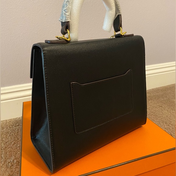 clasp linen crossbody/handheld bag - Picture 6 of 6